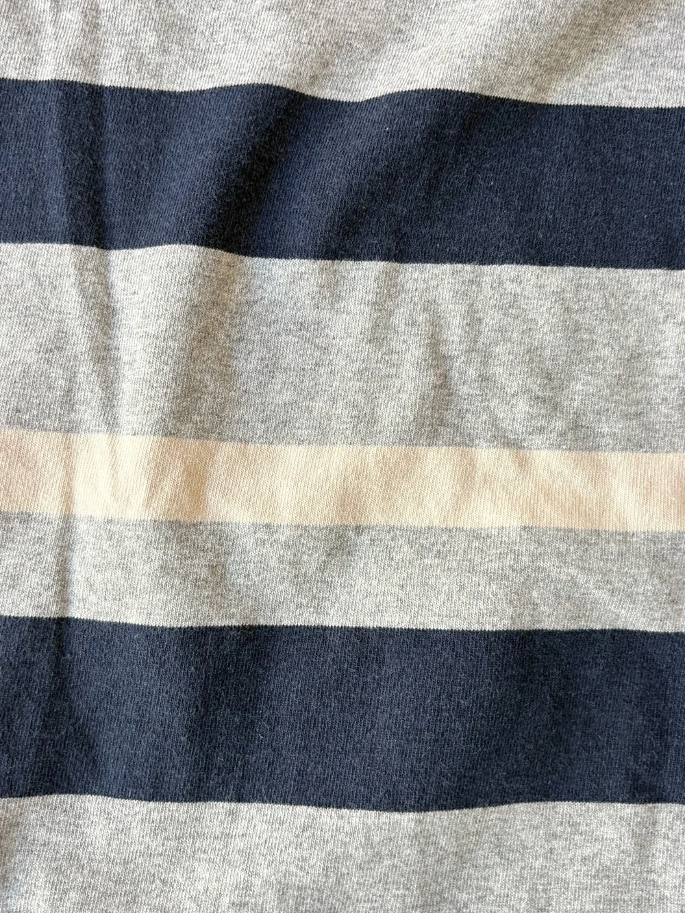 J. Crew Crewneck Sweater in Navy, Gray & White Stripes